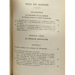 Science et religion dans la philosophie contemporaine - coll....