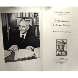Hommages à Jean Bayet - collection Latomus volume LXX