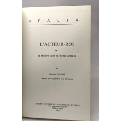 L'acteur-roi: le théâtre à Rome
