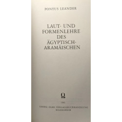 Laut- und formenlehre des ägyptisch- aramäischen