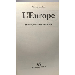 L'Europe: Histoire Civilisations Institutions