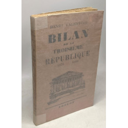 Bilan de la troisième république 1870-1940