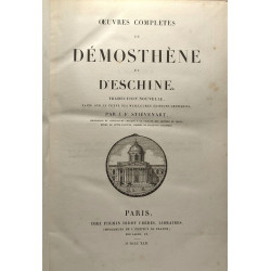 Oeuvres complètes de Démosthène et d'Eschine - traduction nouvelle...