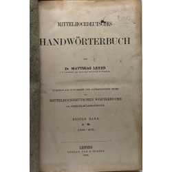 Mittelhochdeutshces Handwörterbuch --- zugleich als supplement un...