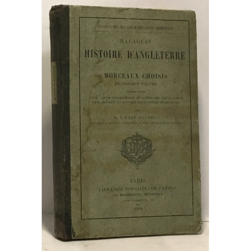 HIstoire d'Angleterre du premier volume