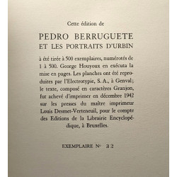 Pedro Berruguete et les portraits d'Urbin --- exemplaire numéroté...