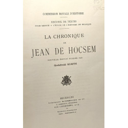 La chronique de Jean de Hocsem nouvelle édition - commission...