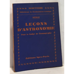Leçons d'astronomie pour la badge de cosmographe - scoutisme