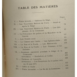 La vie parisienne pendant le siège et sous la commune