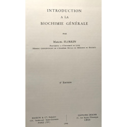 Introduction à la biochimie générale - 4e édition