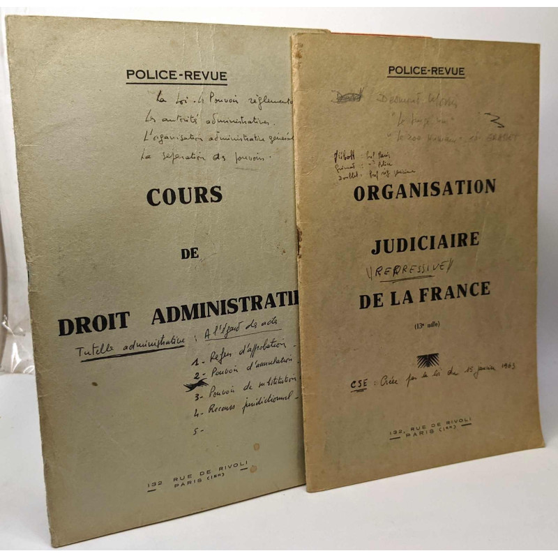 Cours de droit administratif + Organisation judiciaire de la...