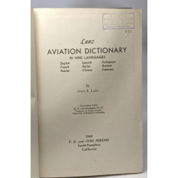 Lanz aviation dictionary in nine languages --- englis, spanish,...