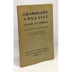 Grammaire anglaise claire et simple