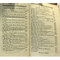 Dialogues des morts anciens et modernes avec quelques fables...