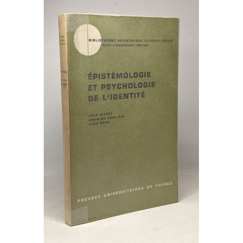 Épistémologie et psychologie de l'identité - bibliothèque...
