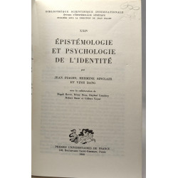 Épistémologie et psychologie de l'identité - bibliothèque...