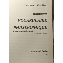 Nouveau vocabulaire philosophique avec supplément - 12e édition