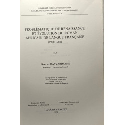 Problématique de renaissance et évolution du roman africain de...