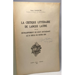 La critique littéraire de langue latine et le développement du...