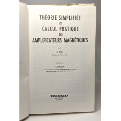 Théorie simplifiée et calcul pratique des amplificateurs magnétiques