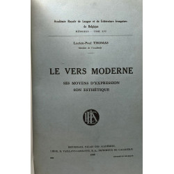 Le vers moderne - ses moyens d'expression son esthétique -...