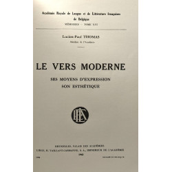 Le vers moderne - ses moyens d'expression son esthétique -...