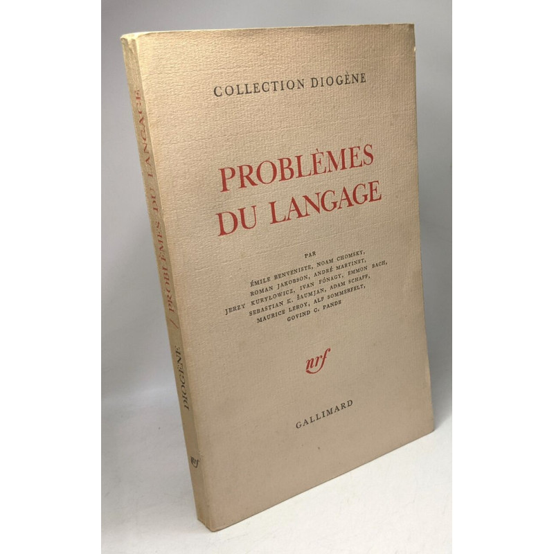 Problèmes de langage / Collection Diogène (divers auteurs)