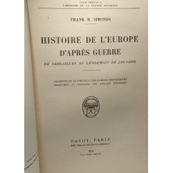 Histoire de l'Europe d'après guerre de Versailles au lendemain de...