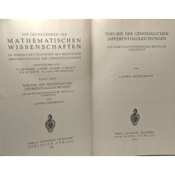 Theorie der gewöhnlichen differentialgleichungen auf...