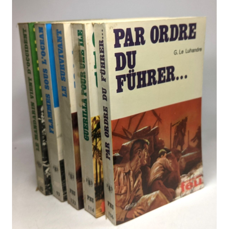 5 livres collection "Feu": Flammes sous l'océan + Le Survivant +...