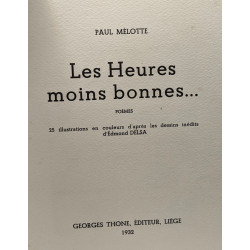 Les heures moins bonnes - avec hommage de l'auteur