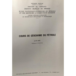 Cours de géochimie du pétrole - direction des carburants -...