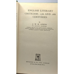 English literary criticism: 17th and 18th centuries