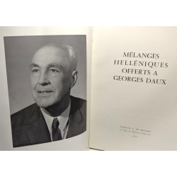 Mélanges hélléniques offerts à Georges Daux