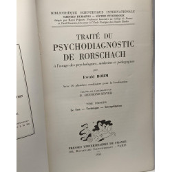 Traité du psychodiagnostic de Rorschach à l'usage des psychologues...