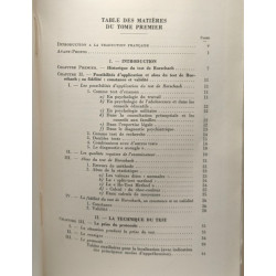 Traité du psychodiagnostic de Rorschach à l'usage des psychologues...