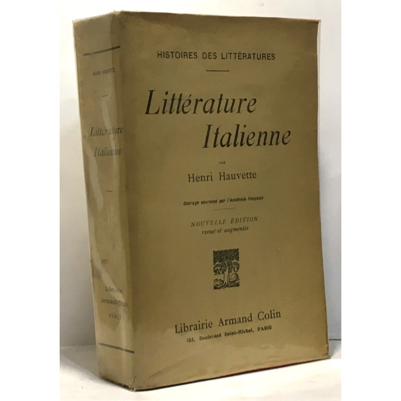 Littérature italienne - histoires des littératures