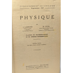 Physique - classes de mathématiques et de sciences expérimentales...