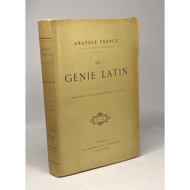Le génie latin / nouvelle edition revue par l'auteur