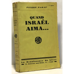 Quand Israël aima