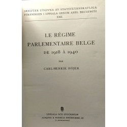 Le régime parlementaire belge de 1918 à 1940