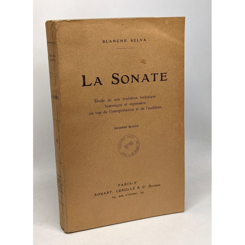 La sonate - étude de son évolution technique historique et...