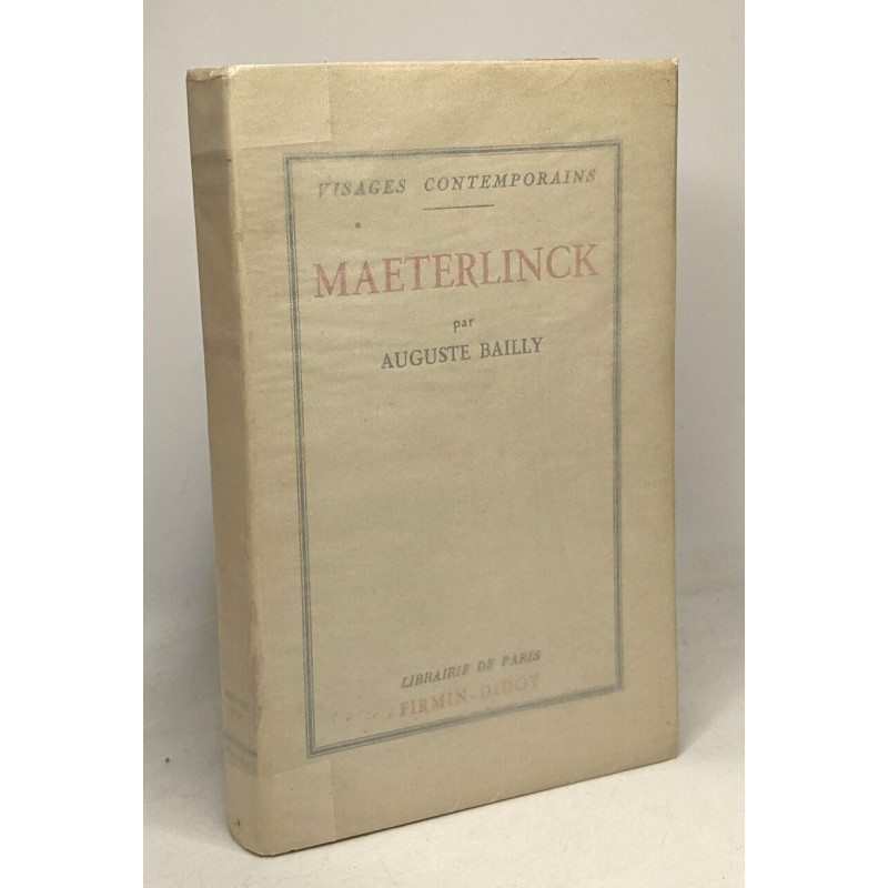 Maeterlinck - coll. visages contemporain