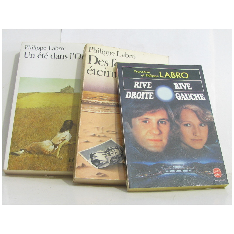 Lot de 3 livres Un Été dans l'ouest - des feux mal éteints - rive...