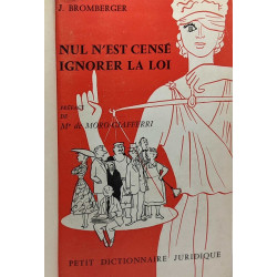 Petit dictionnaire juridique - préface de Me de Moro-Giafferri