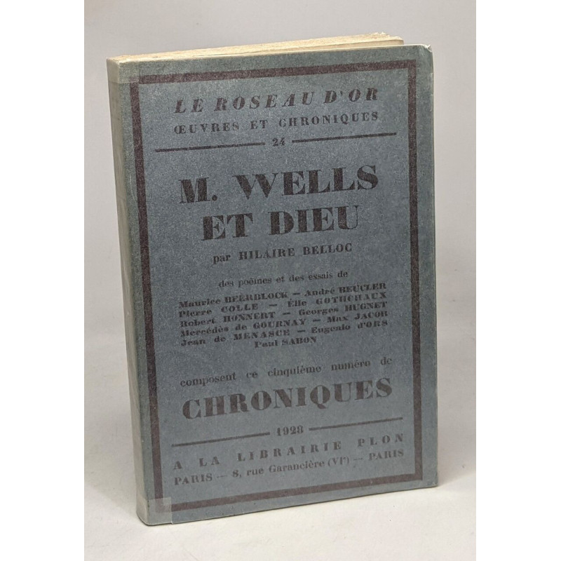 M. Wells et Dieu --- Cinquième numéro de chroniques - coll. le...