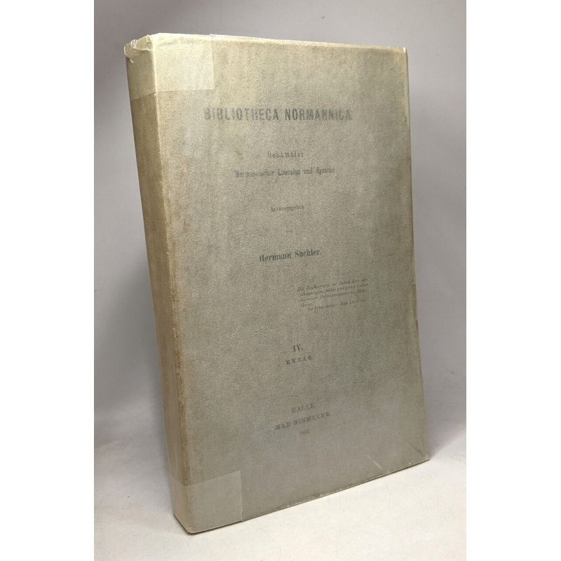 Eneas - texte critique --- TOME IV --- Bilbliotheca normannica...