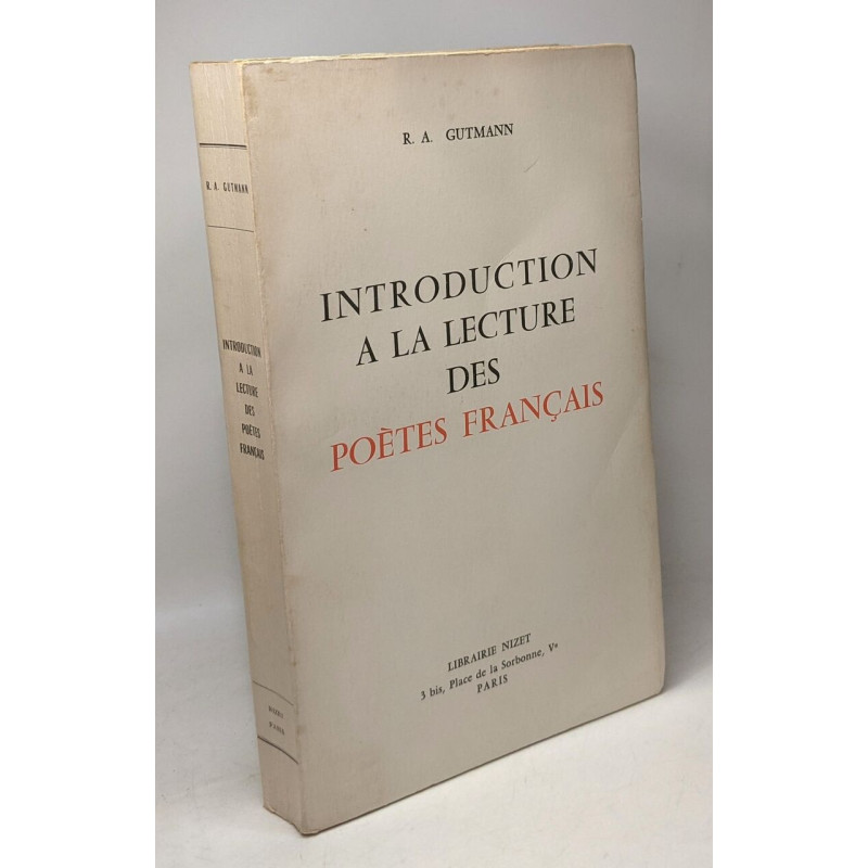 Introduction à la lecture des poètes français