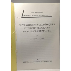 Ouvrages encyclopédiques et terminologiques en sciences humaines -...