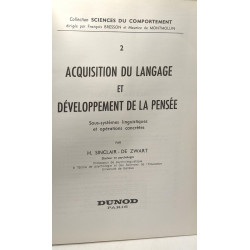 Acquisition du langage et développement de la pensée....
